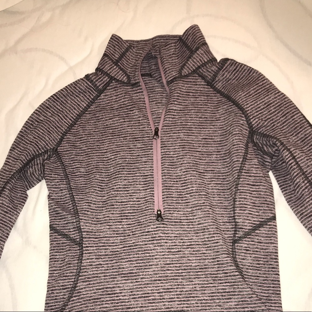 Lululemon Striped 1/2 Zip Size 6